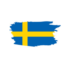 Sweden flag, vector illustration