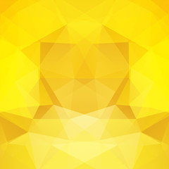 Abstract mosaic background. Triangle geometric background. Design elements. Vector illustration. Yellow color