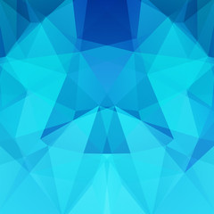 Obraz premium Abstract blue mosaic background. Triangle geometric background. Design elements. Vector illustration