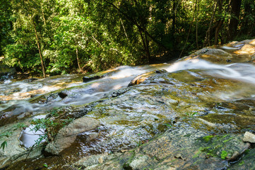 Fototapeta premium scenery of tropical forest waterfall