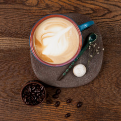 Obraz na płótnie Canvas cappuccino coffee bean
