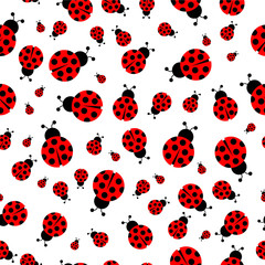 Ladybug seamless pattern vector © Wiktoria Matynia