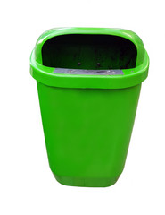 Green recycle bin