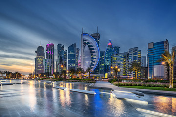 West Bay on the Corniche in Doha Qatar - 195975314