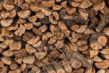 stack of firewood logs