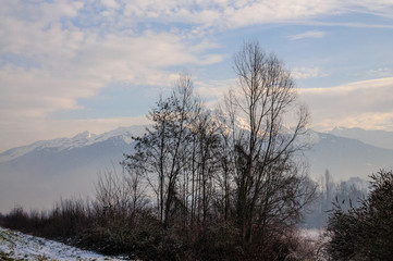 Winter in the Savoy Area in Southern France.