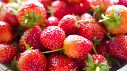 Fresh strawberry - Blurred ripe strawberry for background