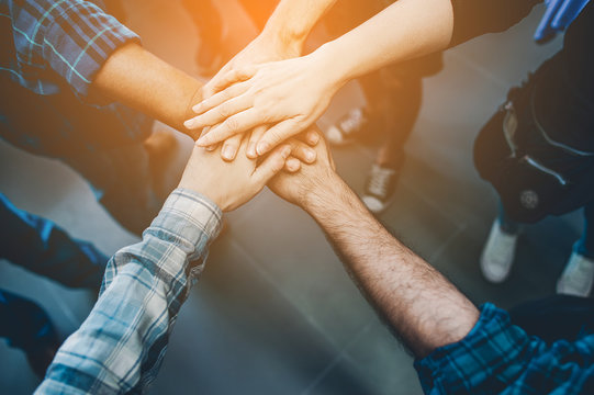 Teamwork unity Arms consolidation