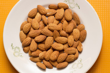 Almond  in plate