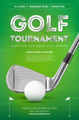 Golf tournament poster template