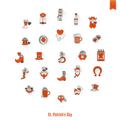 Saint Patricks Day Isolated Icon Set