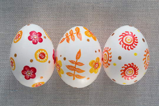 Easter eggs hand painted