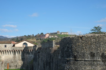 Fototapeta na wymiar Medieval fortress called Firmafede in Sarzana city, Italy