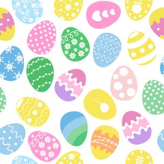 Seamless easter eggs background. vector illustration.