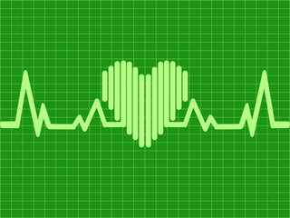 green heartbeat background
