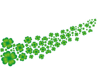 st patrick day shamrock leaves background