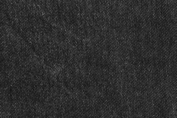 Monochrome Detailed closeup of blank grungy denim. Vintage dark gray jeans, good for background.