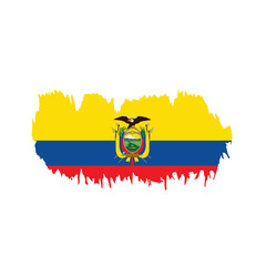 Ecuador flag, vector illustration