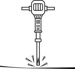 Jackhammer Icon, Tool Icon