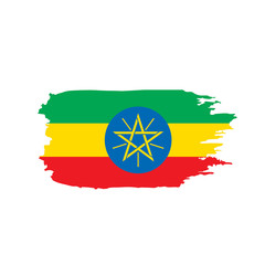 Ethiopia flag, vector illustration