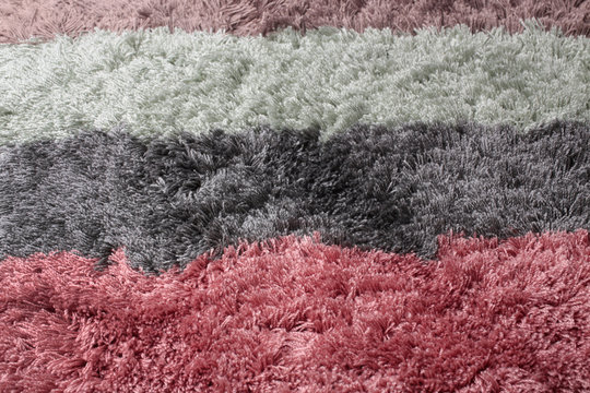 Striped carpet texture, close-up