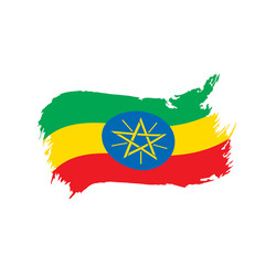 Ethiopia flag, vector illustration
