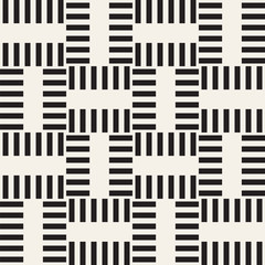 Trendy monochrome twill weave Lattice. Abstract Geometric Background Design. Vector Seamless Pattern.