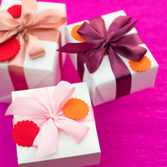 A set of gifts Packed in beautiful boxes.