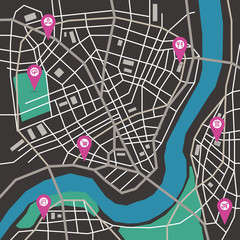 Vector city map