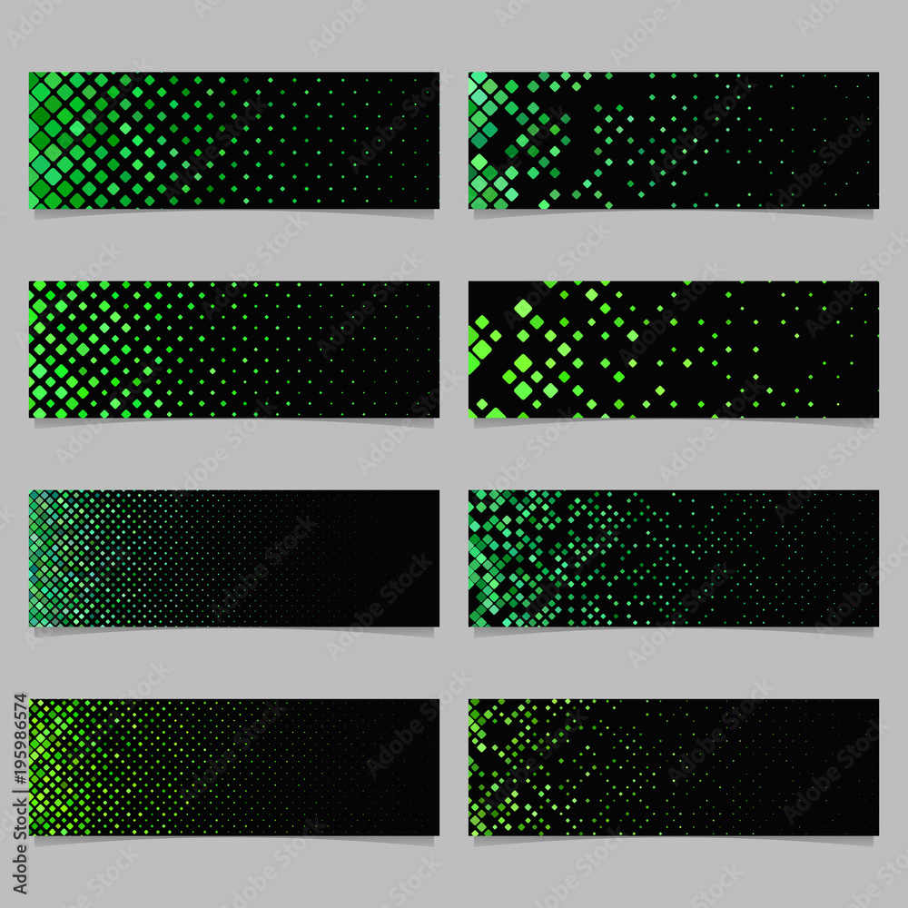 Poster abstract diagonal square pattern banner background design set