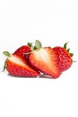 strawberry fruit isolated on white. strawberries