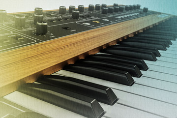 vintage musical keyboard