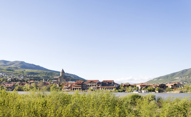 Panoramic view on Mtskheta from the hill