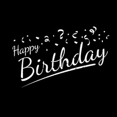 Happy Birthday typography vector design for greeting cards and poster.