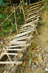 Old wooden ladder