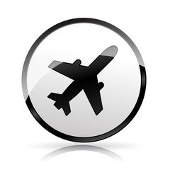 plane icon on white background