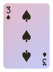 Playing cards, Three of spades
