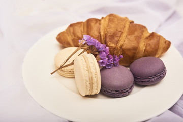 freshly baked tasty croissants