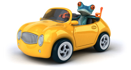 Fototapeta premium Fun frog- 3D Illustration