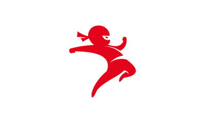 Ninja Kids Character Logo