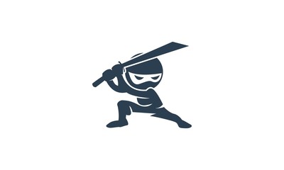 Ninja Kids Character Logo © abahcreativa