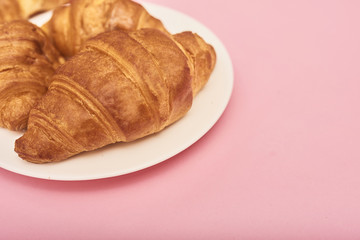 freshly baked tasty croissants