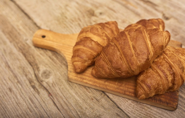 freshly baked tasty croissants