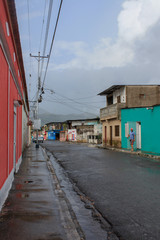 Fototapeta na wymiar Traditional street in Cumanacoa town