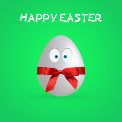 Simple Happy Easter Egg Poster, Vector, Illustration, Eps File