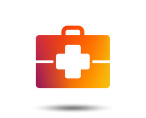 Medical case sign icon. Doctor symbol. Blurred gradient design element. Vivid graphic flat icon. Vector