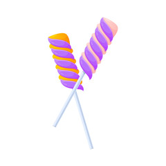 Sweet chocolates, desserts, assorted delicious food. Colorful candy, twisted sweets.