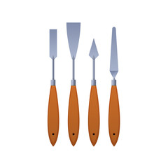 Fototapeta premium Painting spatulas different forms. Modern tools, accessories for painting paintings.