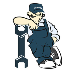 Repairman with tools