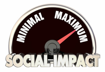 Social Impact Measuring Effect Outcome Results 3d Illustration